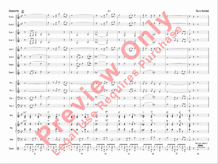 Feliz Navidad (score only) Jazz Ensemble scores gallery preview page 9