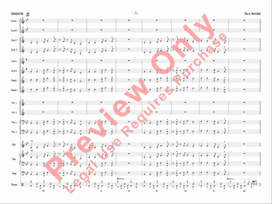 Feliz Navidad (score only) Jazz Ensemble scores gallery preview page 10