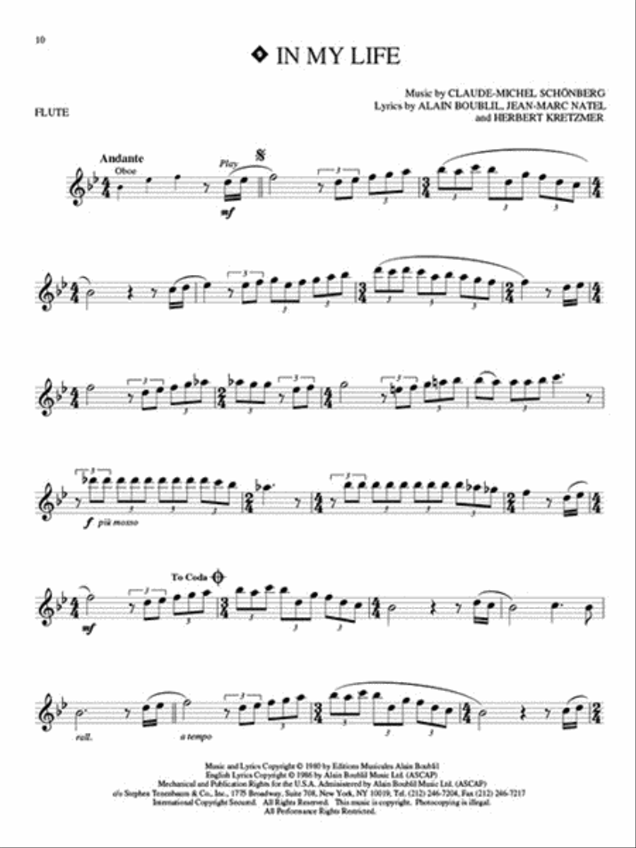 Les Misérables Les Misérables Flute Solo scores gallery preview page 3