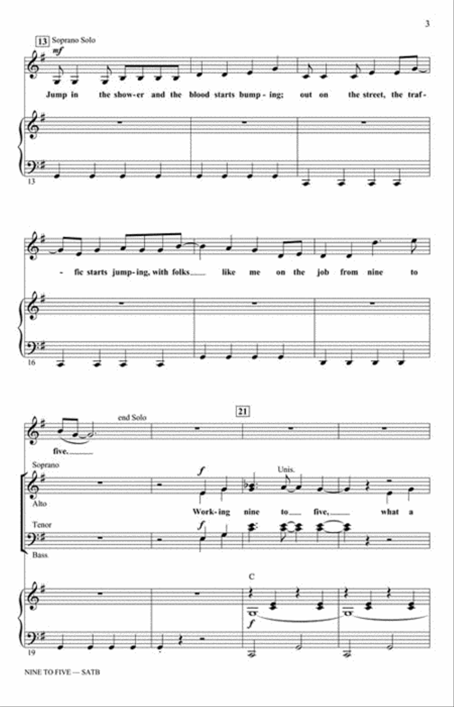 Nine to Five Nine to Five 4-Part scores gallery preview page 3