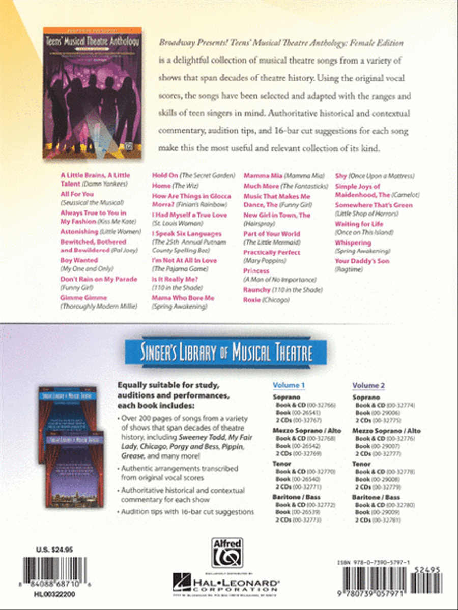 Broadway Presents! Teens' Musical Theatre Anthology: Female Edition High Voice scores gallery preview page 7