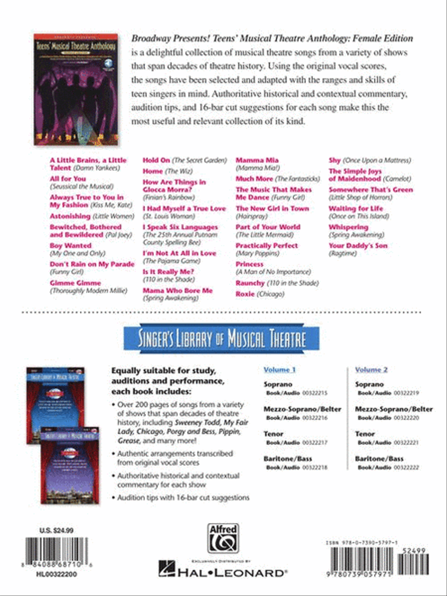 Broadway Presents! Teens' Musical Theatre Anthology: Female Edition High Voice scores gallery preview page 9