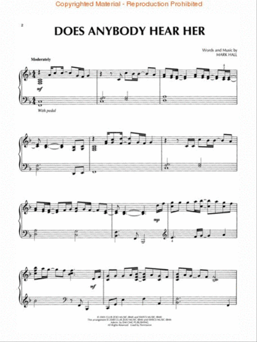 Casting Crowns for Piano Solo Piano Solo scores gallery preview page 2