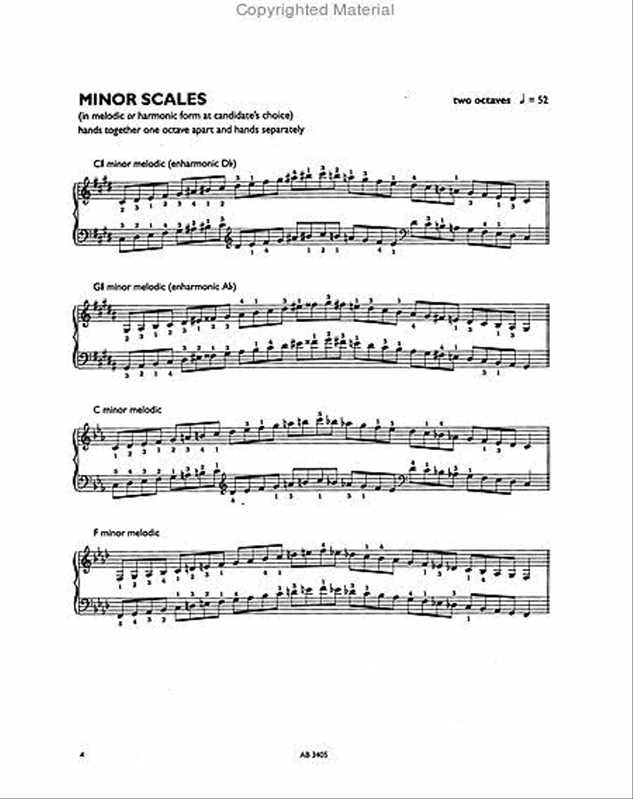Piano Scales & Arpeggios, Grade 4 Piano Method scores gallery preview page 3