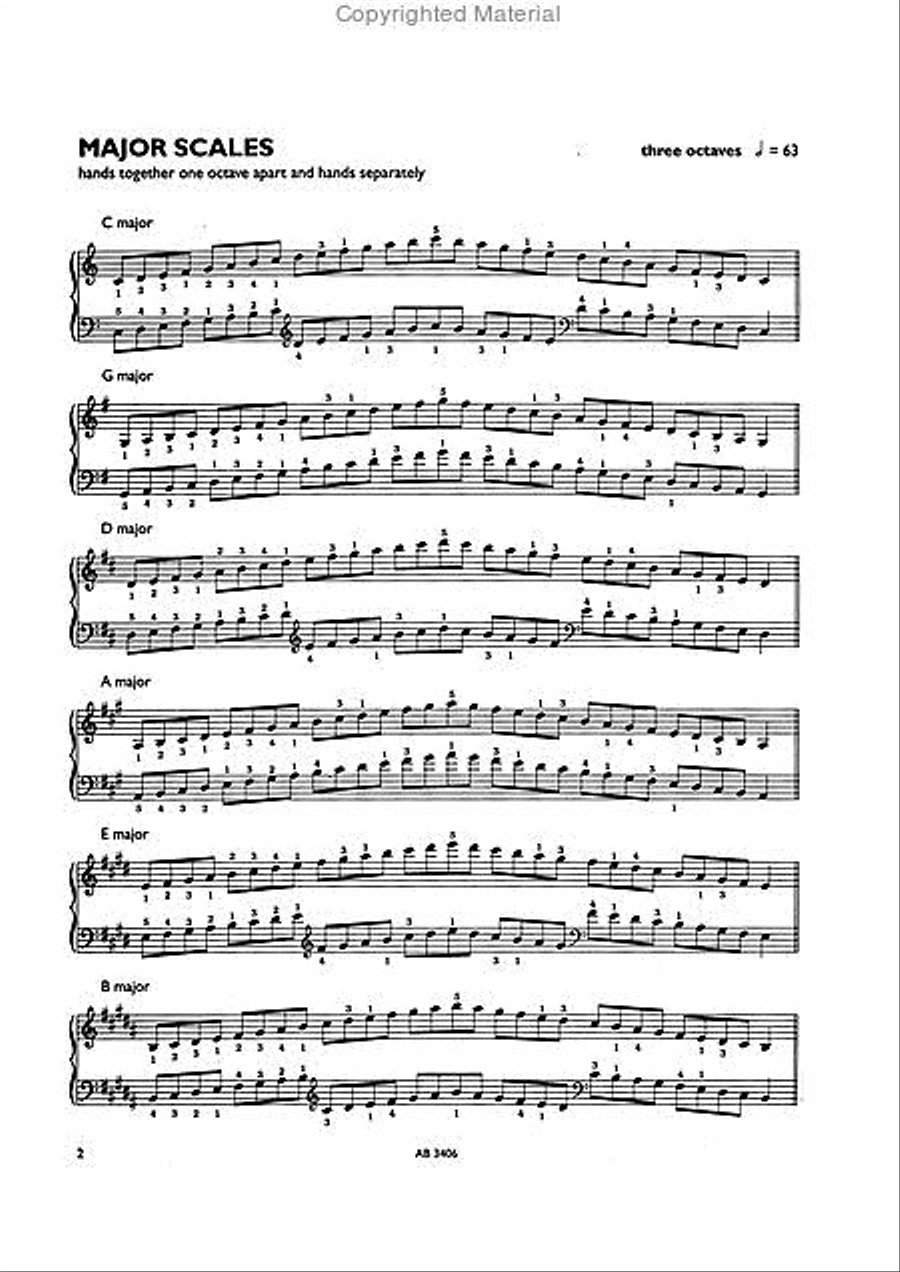 Piano Scales & Arpeggios, Grade 5 Piano Method scores gallery preview page 2