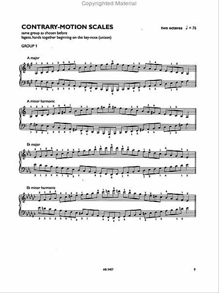 Piano Scales & Arpeggios, Grade 6 Piano Method scores gallery preview page 4