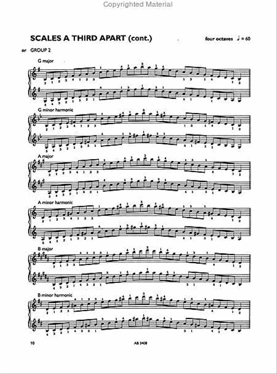 Piano Scales & Arpeggios, Grade 7 Piano Method scores gallery preview page 4