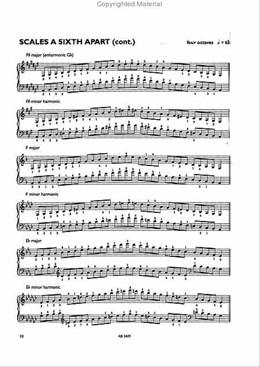 Piano Scales & Arpeggios, Grade 8 Piano Method scores gallery preview page 4