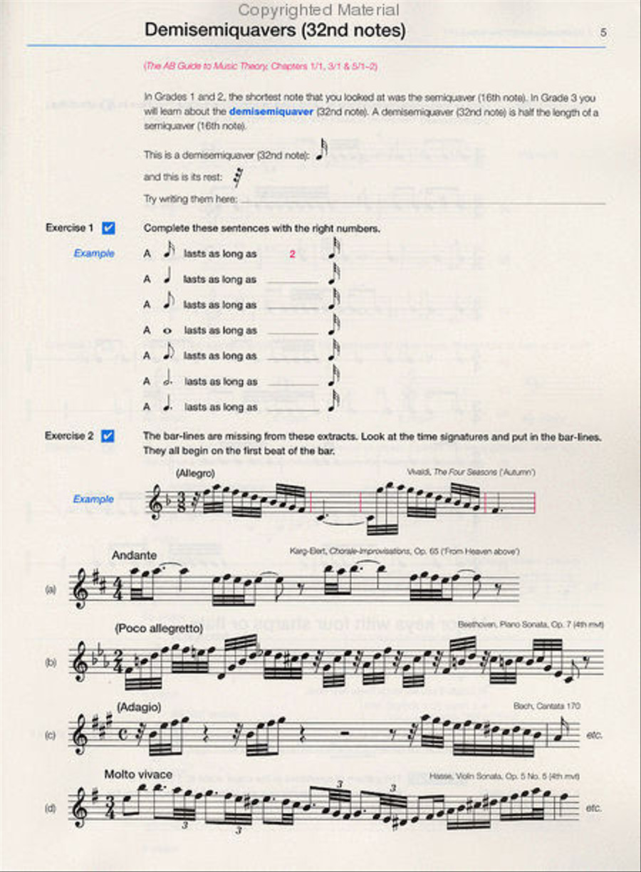 Music Theory in Practice, Grade 3 Collection / Songbook scores gallery preview page 2