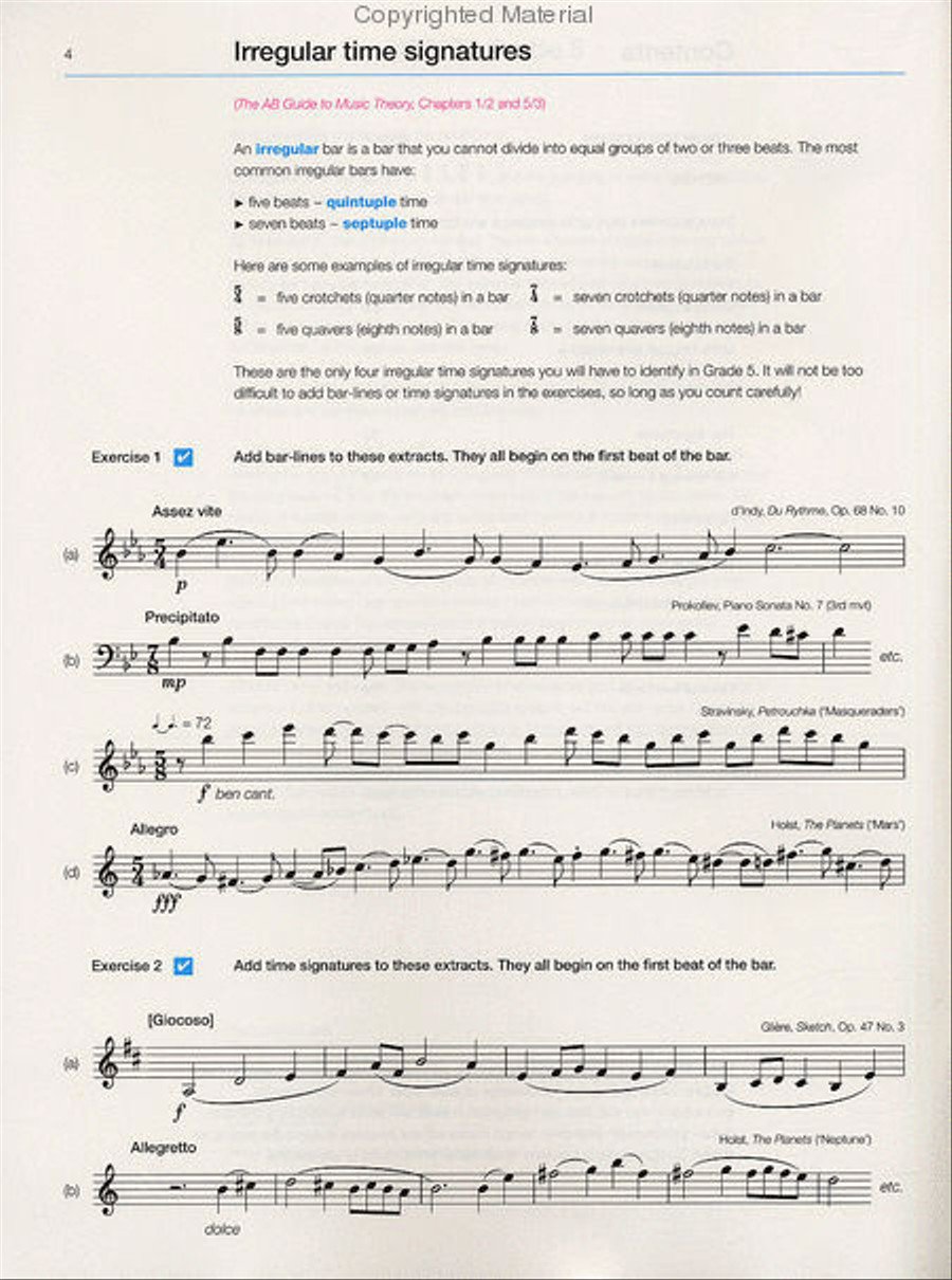 Music Theory in Practice, Grade 5 Collection / Songbook scores gallery preview page 2