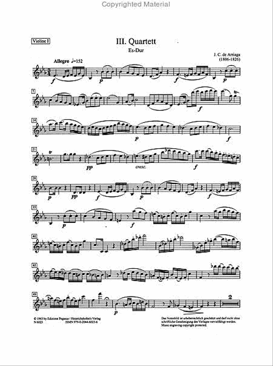 String Quartet No. 3 in Eb Major Cello scores gallery preview page 2