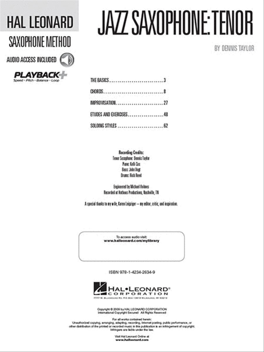 Hal Leonard Tenor Saxophone Method Tenor Saxophone scores gallery preview page 2
