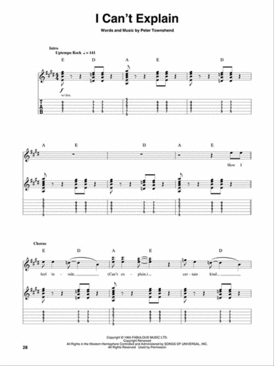 Easy Rock Songs Guitar Tablature scores gallery preview page 4