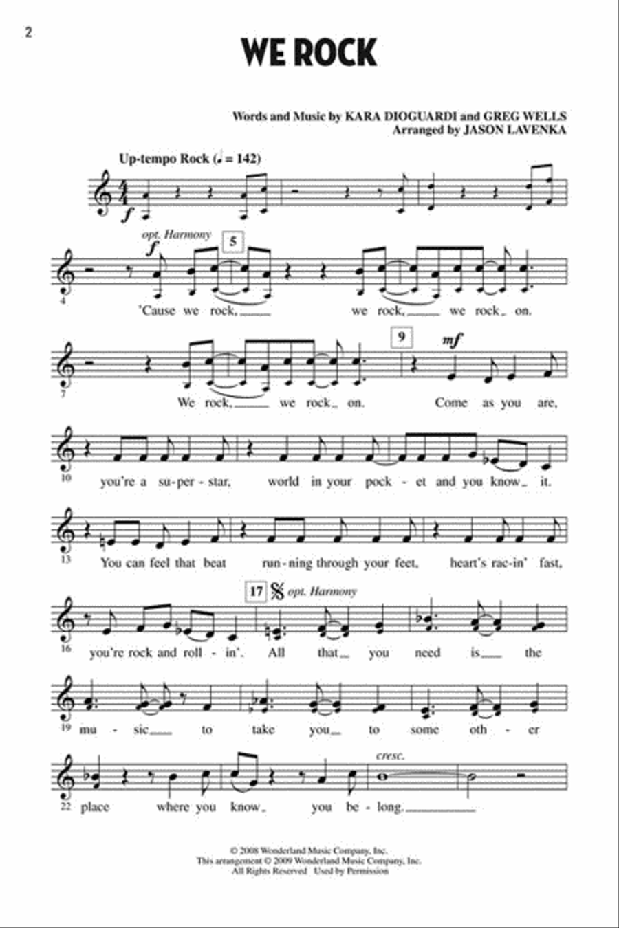 Let's All Sing Songs from Disney's Camp Rock Choir scores gallery preview page 3