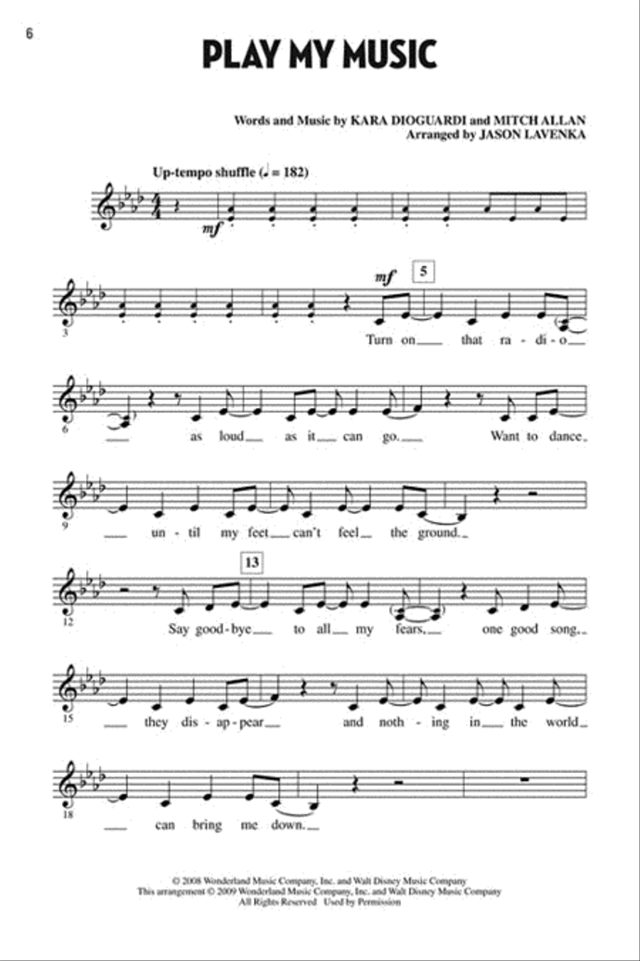 Let's All Sing Songs from Disney's Camp Rock Choir scores gallery preview page 4