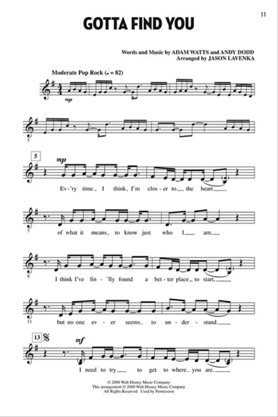 Let's All Sing Songs from Disney's Camp Rock Choir scores gallery preview page 5