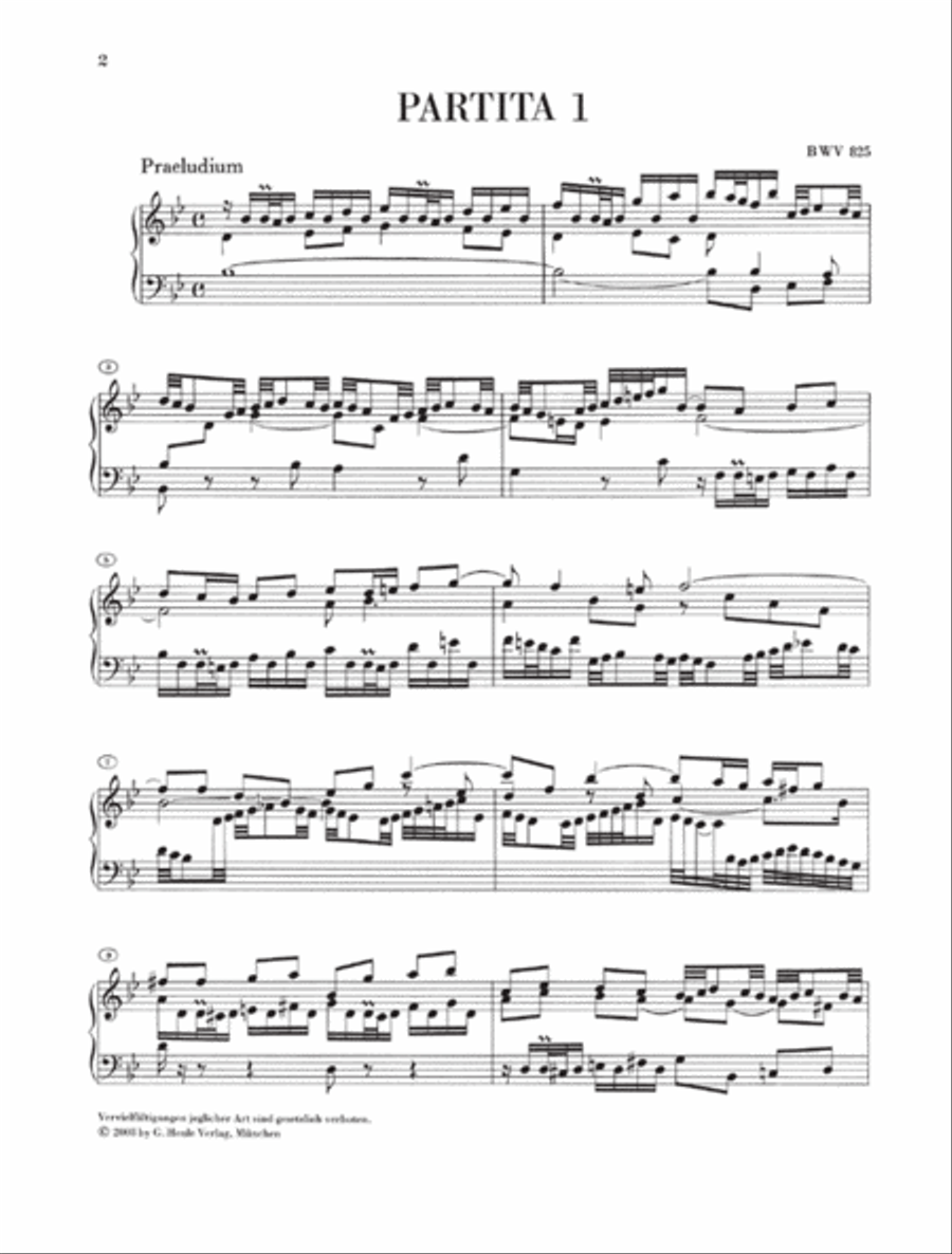 J.S. Bach: Partitas 1-3 BWV 825-827 Piano Solo scores gallery preview page 2