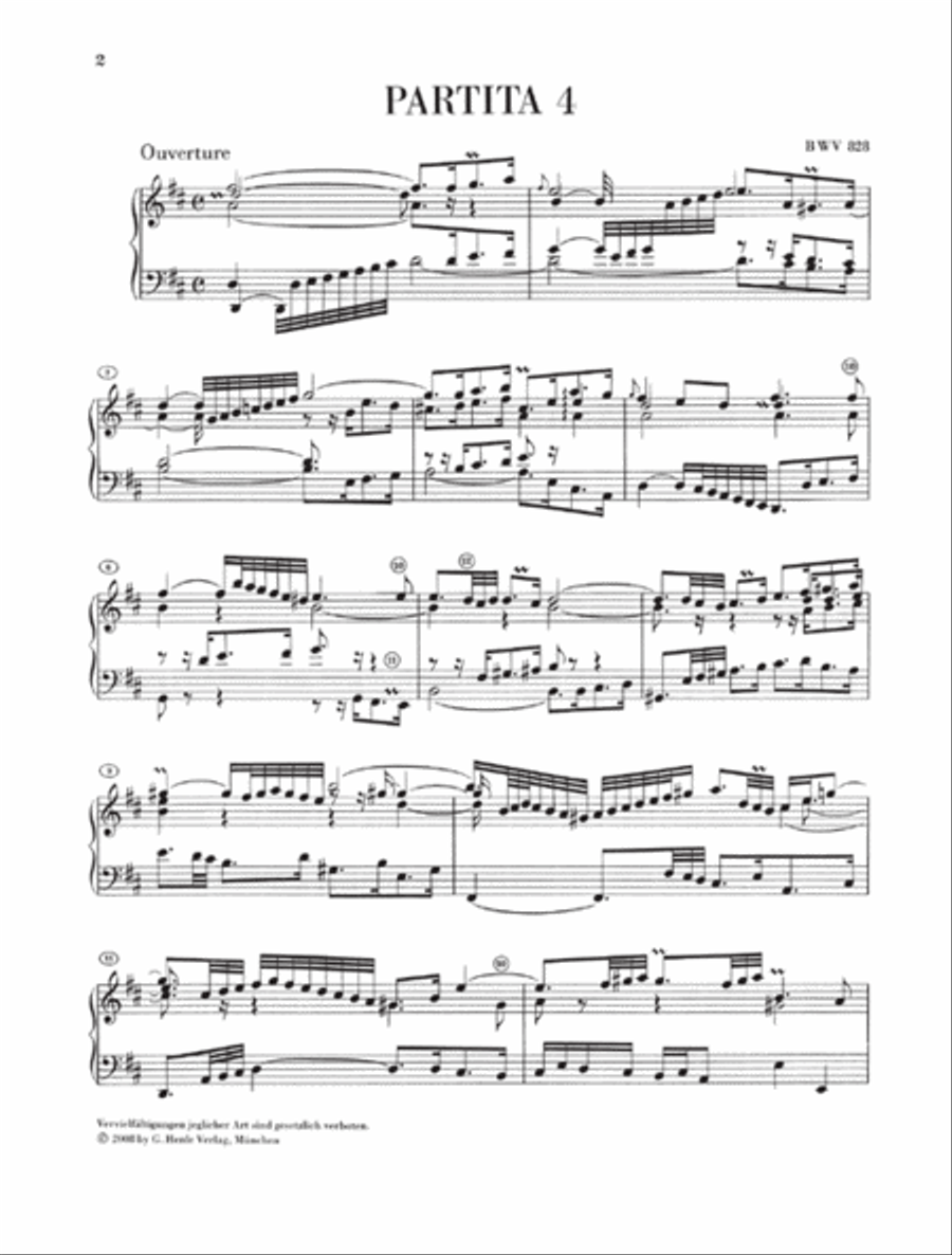 J.S. Bach: Partitas 4-6 BWV 828-830 Piano Solo scores gallery preview page 2