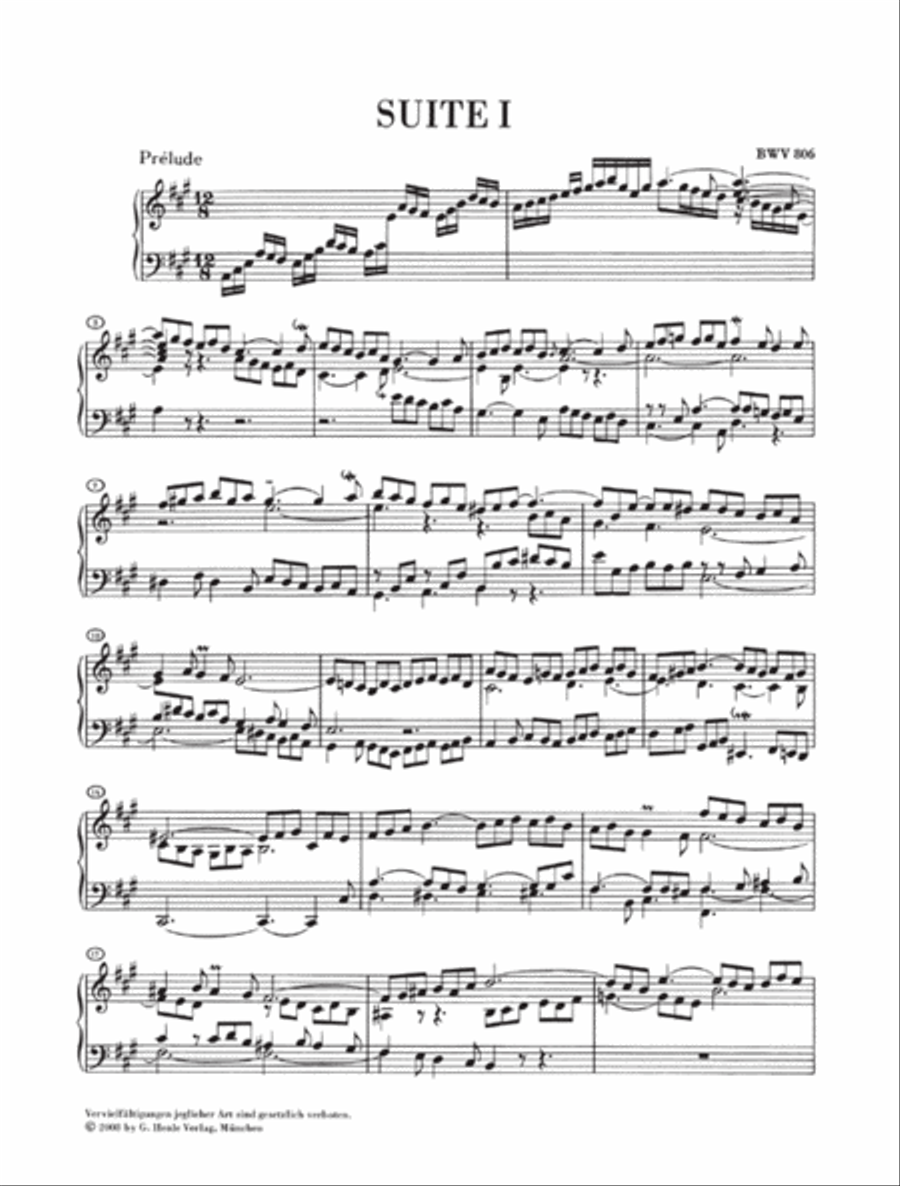 J.S. Bach: English Suites 1-3 BWV 806-808 Piano Solo scores gallery preview page 2