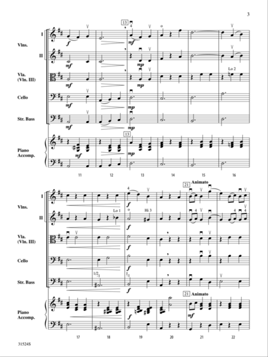 The Waltzing Cat (score only) String Orchestra scores gallery preview page 3