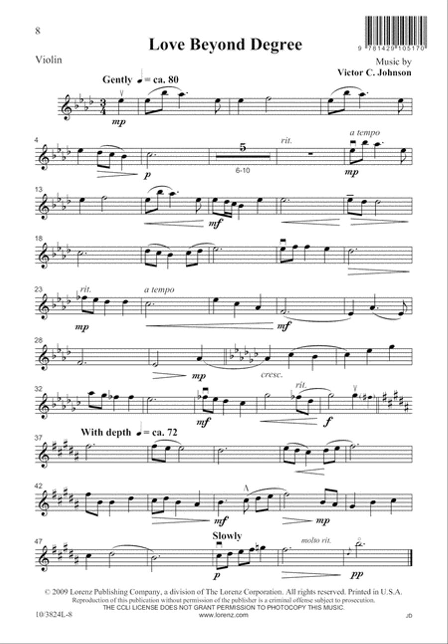 Love Beyond Degree Love Beyond Degree 4-Part scores gallery preview page 9