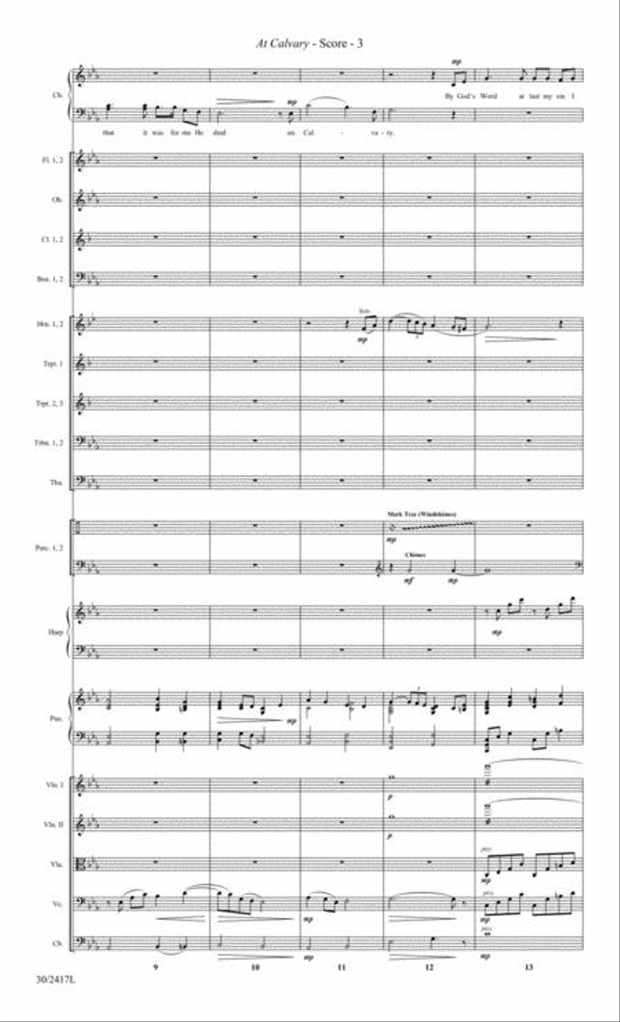 At Calvary - Orchestral Score and Parts Choir scores gallery preview page 4