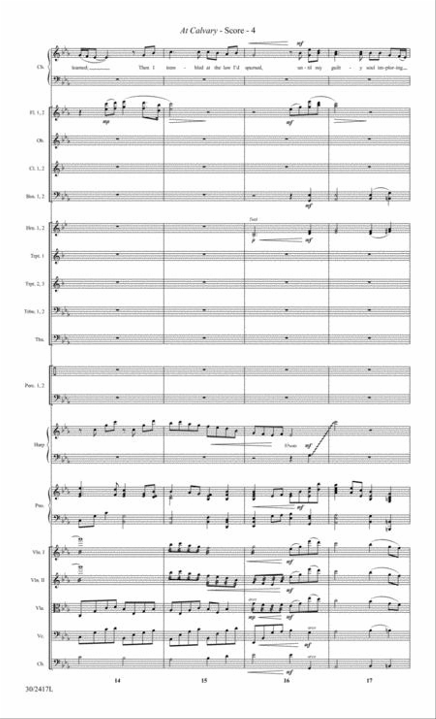 At Calvary - Orchestral Score and Parts Choir scores gallery preview page 5