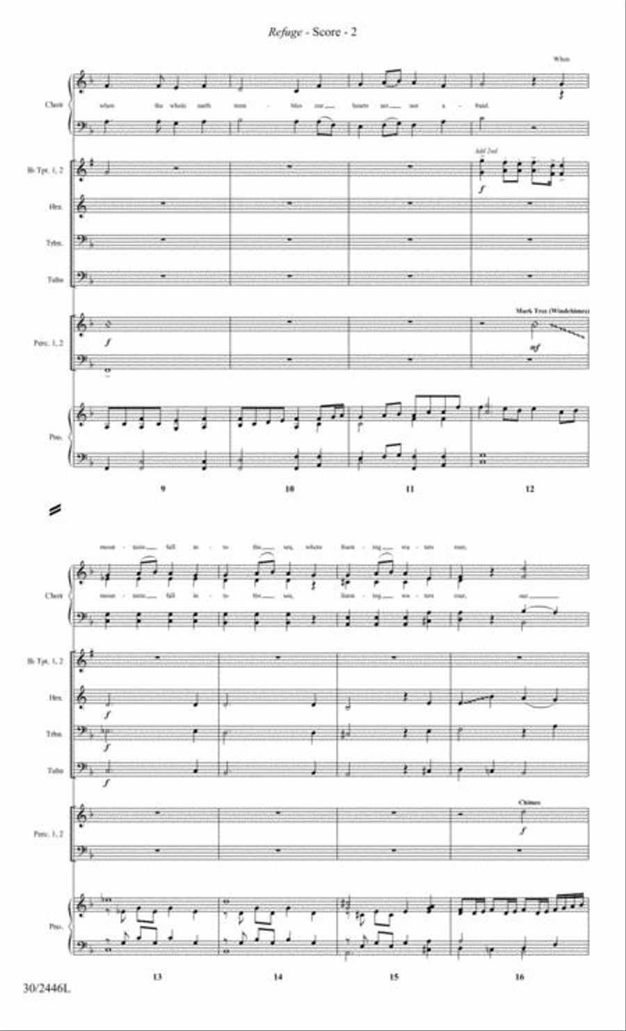 Refuge - Brass and Percussion Score and Parts Choir scores gallery preview page 3