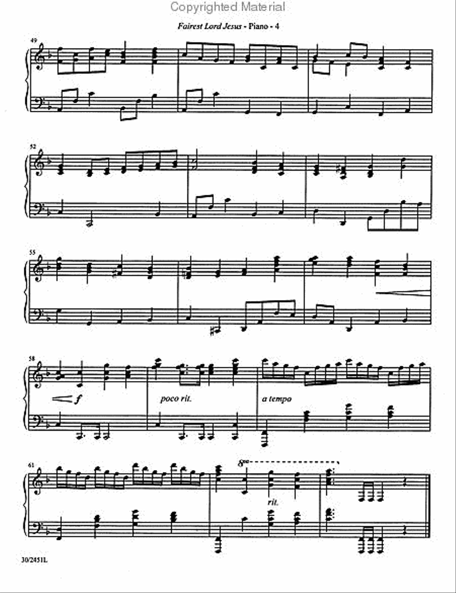 Fairest Lord Jesus Brass Ensemble scores gallery preview page 4
