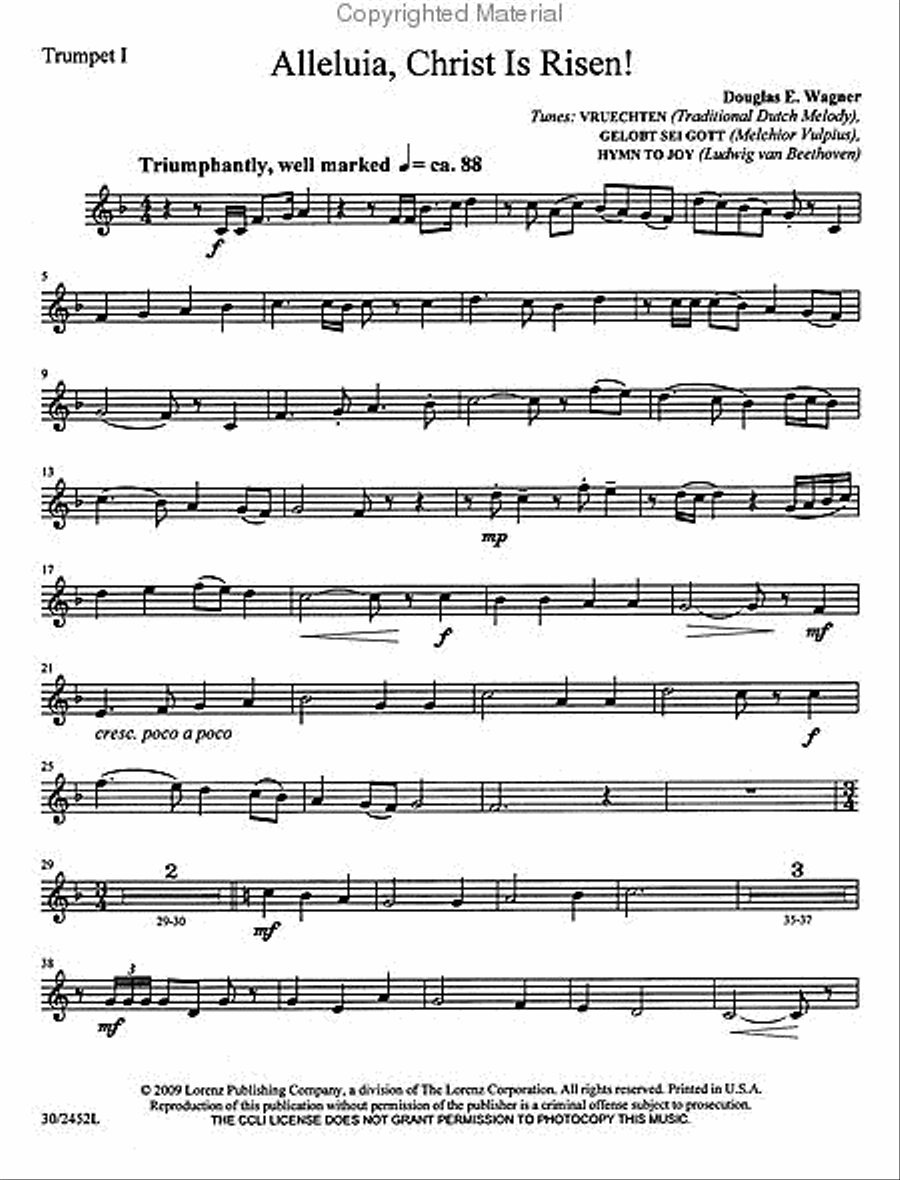 Alleluia, Christ Is Risen! Brass Ensemble scores gallery preview page 3