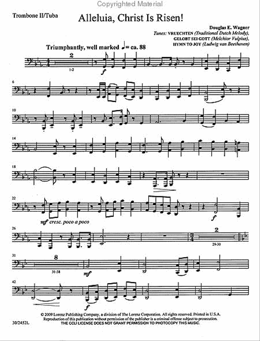 Alleluia, Christ Is Risen! Brass Ensemble scores gallery preview page 4