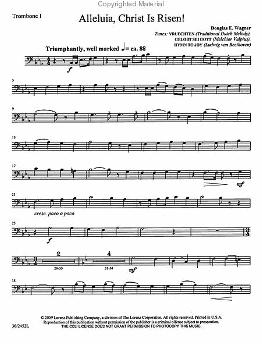 Alleluia, Christ Is Risen! Brass Ensemble scores gallery preview page 5