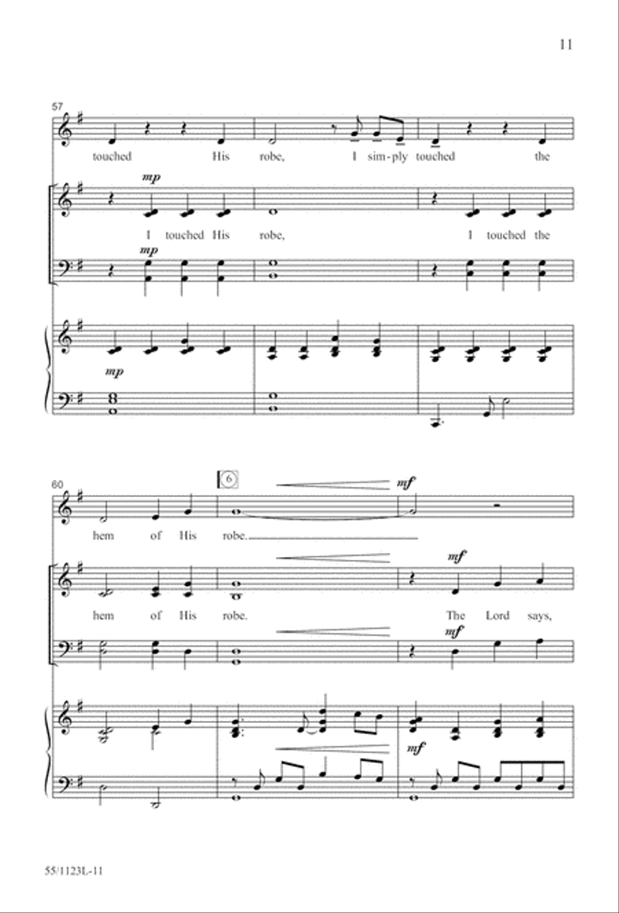 Come, Touch the Robe Come, Touch the Robe 4-Part scores gallery preview page 12