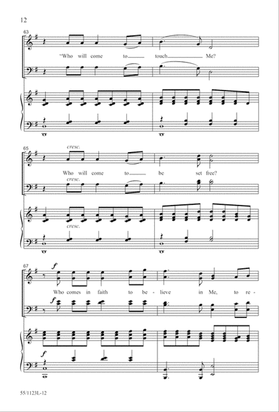 Come, Touch the Robe Come, Touch the Robe 4-Part scores gallery preview page 13