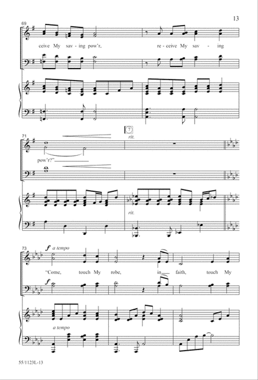 Come, Touch the Robe Come, Touch the Robe 4-Part scores gallery preview page 14