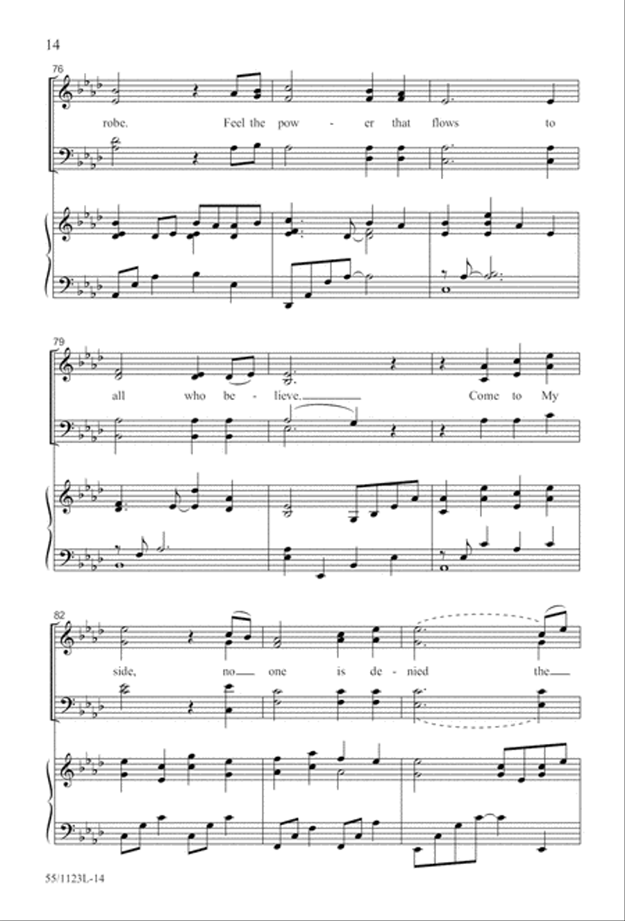 Come, Touch the Robe Come, Touch the Robe 4-Part scores gallery preview page 15