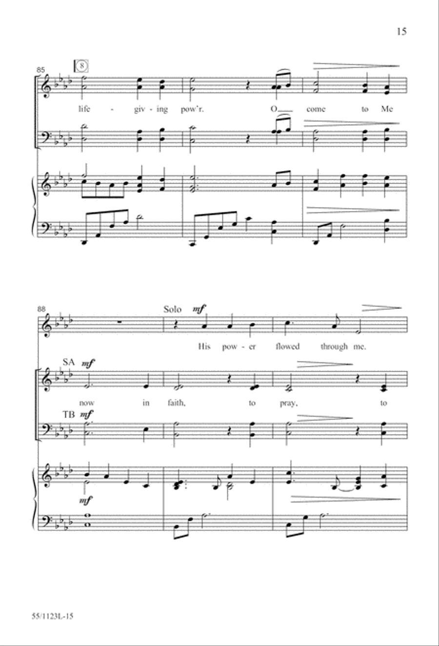 Come, Touch the Robe Come, Touch the Robe 4-Part scores gallery preview page 16