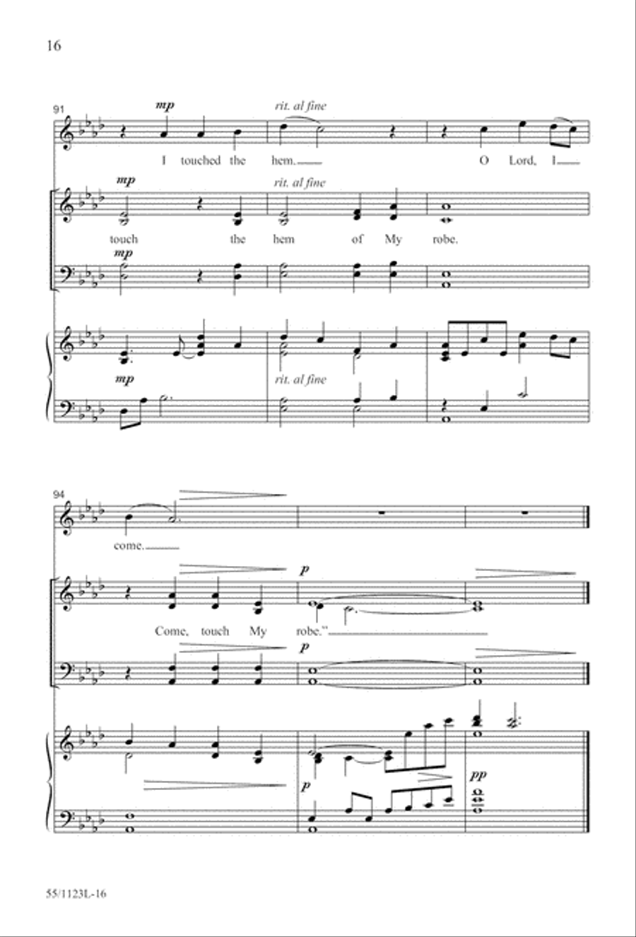 Come, Touch the Robe Come, Touch the Robe 4-Part scores gallery preview page 17