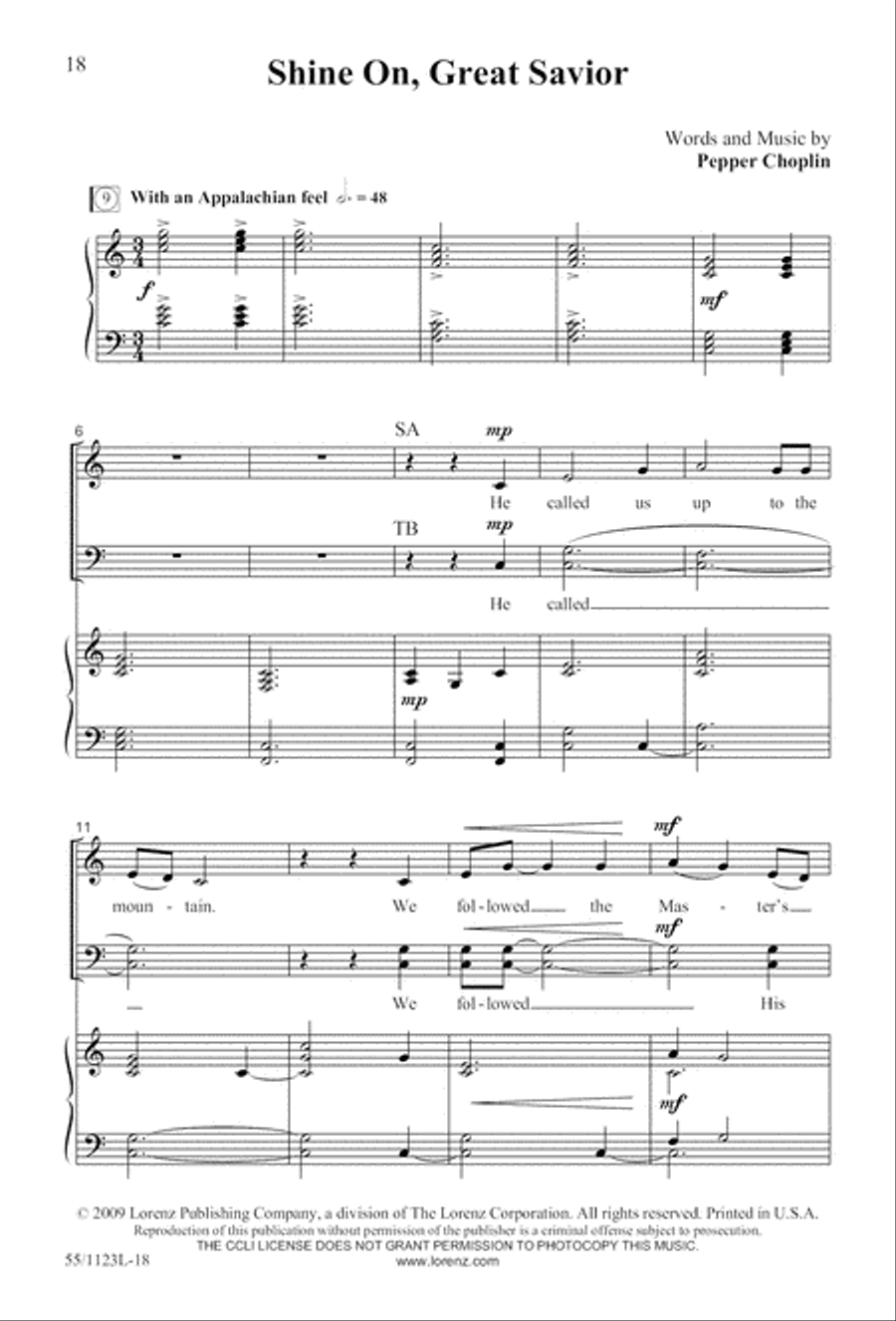 Come, Touch the Robe Come, Touch the Robe 4-Part scores gallery preview page 19