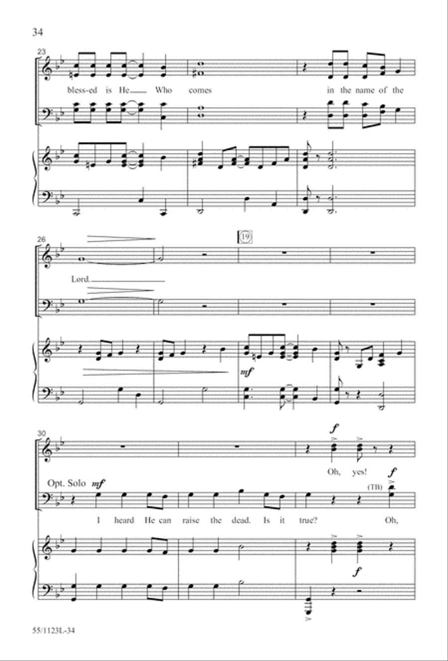 Come, Touch the Robe Come, Touch the Robe 4-Part scores gallery preview page 35