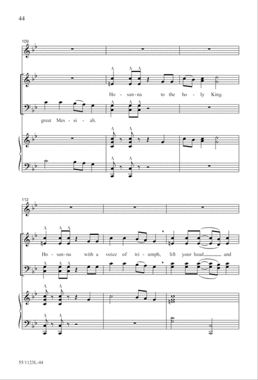 Come, Touch the Robe Come, Touch the Robe 4-Part scores gallery preview page 45