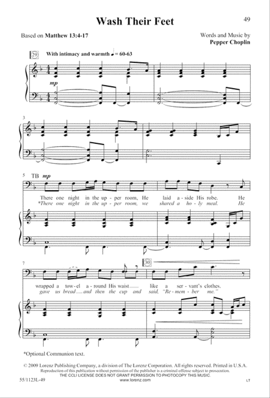 Come, Touch the Robe Come, Touch the Robe 4-Part scores gallery preview page 50