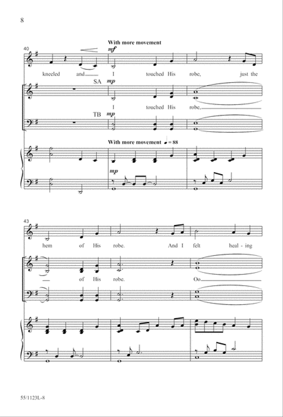 Come, Touch the Robe Come, Touch the Robe 4-Part scores gallery preview page 9