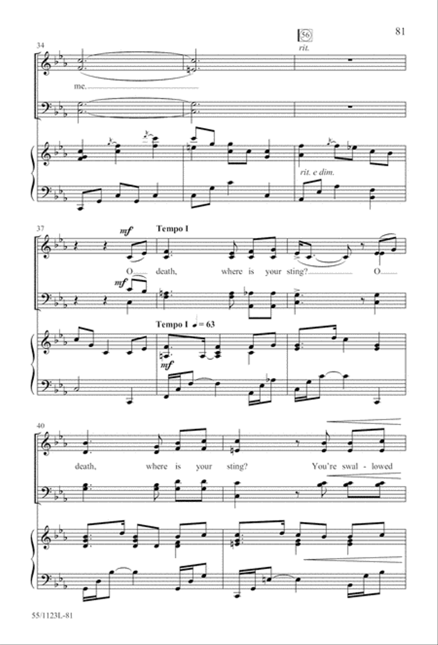 Come, Touch the Robe Come, Touch the Robe 4-Part scores gallery preview page 82