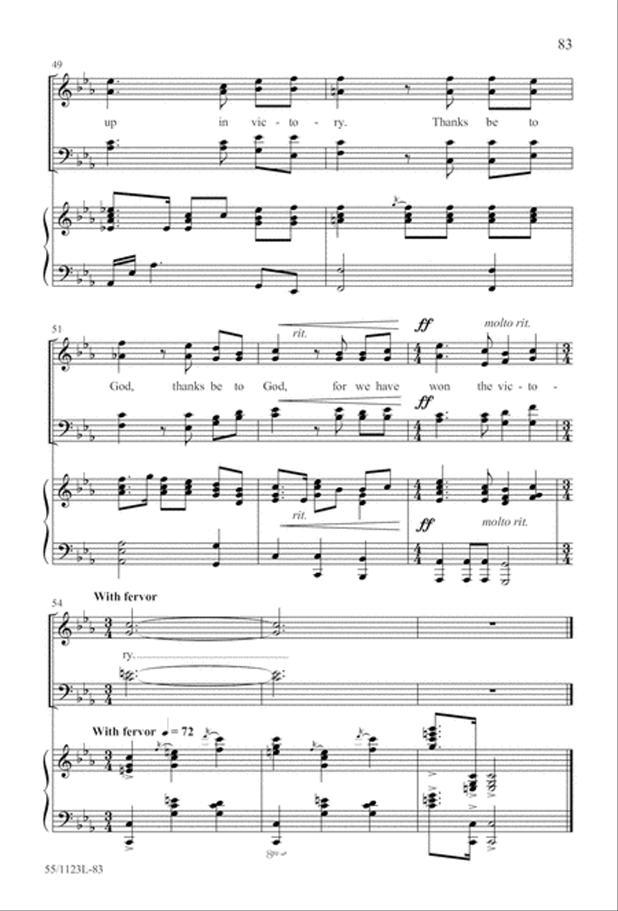 Come, Touch the Robe Come, Touch the Robe 4-Part scores gallery preview page 84