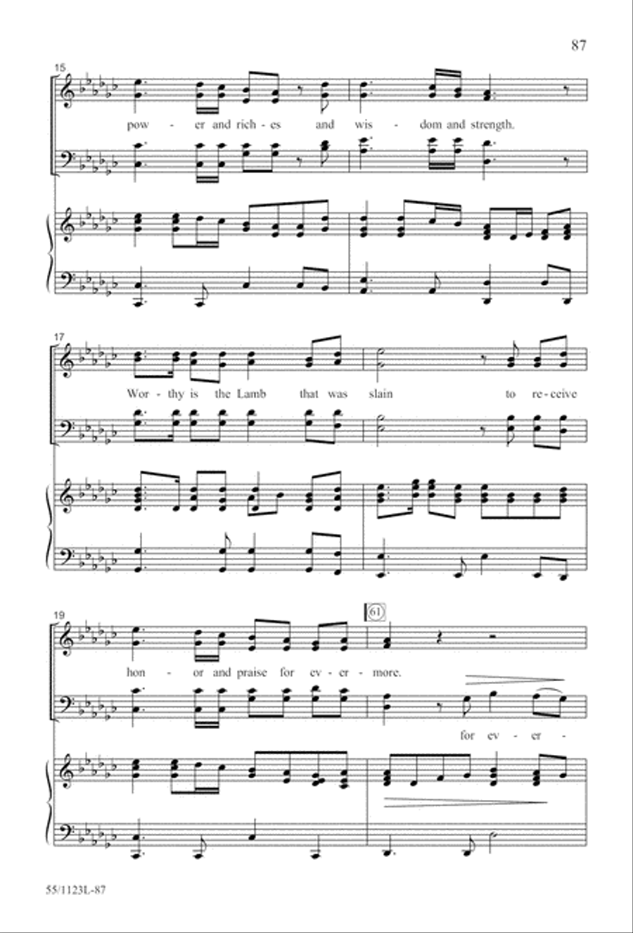 Come, Touch the Robe Come, Touch the Robe 4-Part scores gallery preview page 88