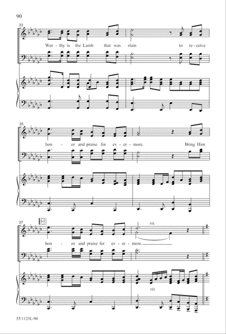 Come, Touch the Robe Come, Touch the Robe 4-Part scores gallery preview page 91