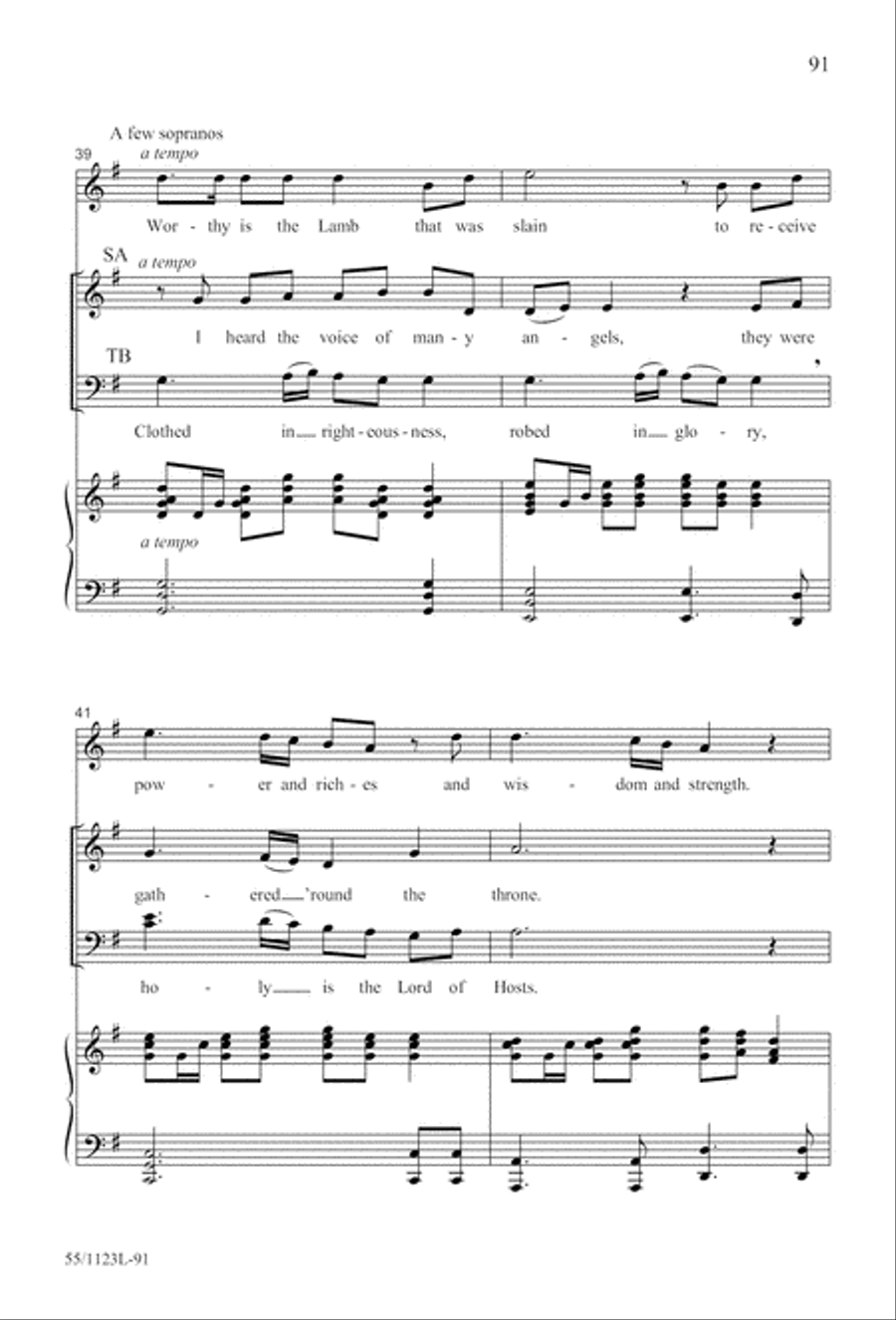 Come, Touch the Robe Come, Touch the Robe 4-Part scores gallery preview page 92