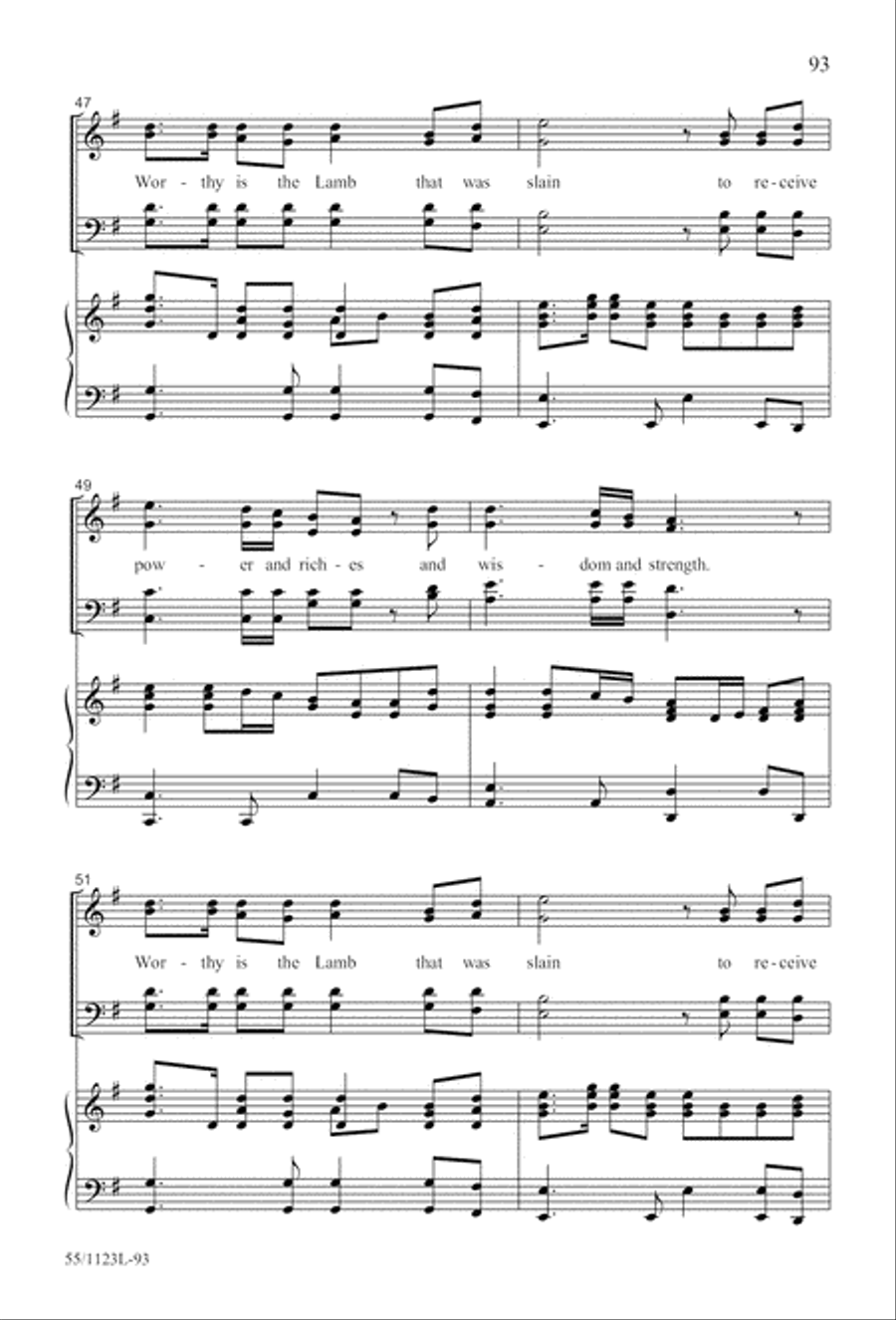 Come, Touch the Robe Come, Touch the Robe 4-Part scores gallery preview page 94