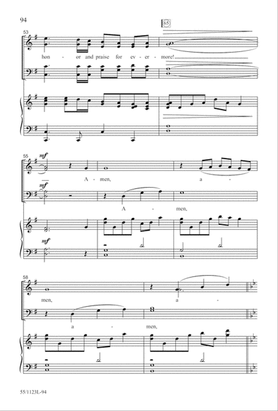 Come, Touch the Robe Come, Touch the Robe 4-Part scores gallery preview page 95